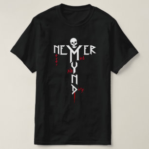 汚い遊懸命ロッカーバンダリングブラック Tシャツ