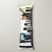 汚い都市景観のイラストレーション ボディピロー (裏面 (縦))