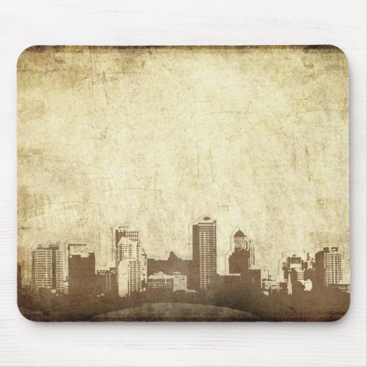 汚い都市背景 マウスパッド (正面)