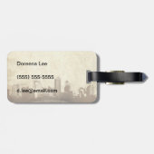 汚い都市背景 ラゲッジタグ (裏面横)