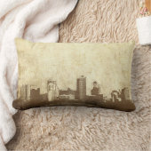 汚い都市背景 ランバークッション (ブランケット)