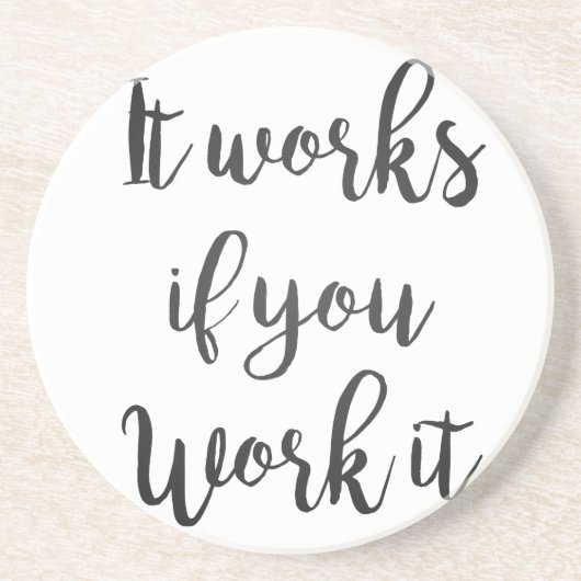 汚い12ステップ回復引用文ギフトきれいな酔い コースター (正面)