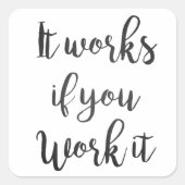 汚い12ステップ回復引用文ギフトきれいな酔い スクエアシール (正面)