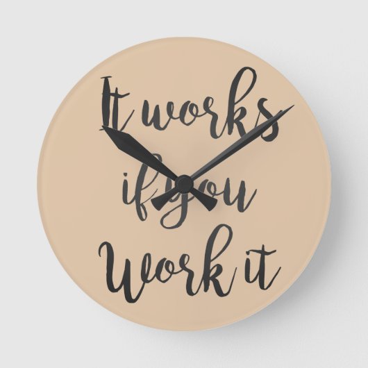 汚い12ステップ回復引用文ギフトきれいな酔い ラウンド壁時計 (正面)