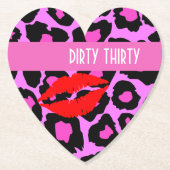 汚い30汚い女の子30th誕生日パーティー ペーパーコースター (正面)