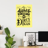 汚おもしろい汚な料理ワードアートキッチン ポスター (ホームオフィス)