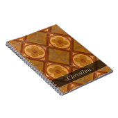 汚く幾何学的な花のセラミックタイル文字 ノートブック (右側)