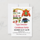 汚く楽しくクリスマスパーティーの招待状 招待状 (正面)
