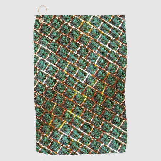 汚く錆びたグリルの下で ゴルフタオル (正面)