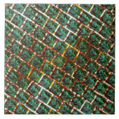 汚く錆びたグリルの下で タイル (正面)