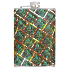 汚く錆びたグリルの下で フラスク