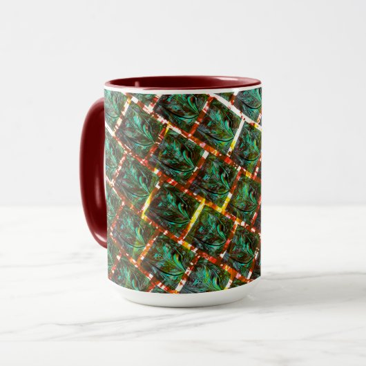 汚く錆びたグリルの下で マグカップ (正面左)