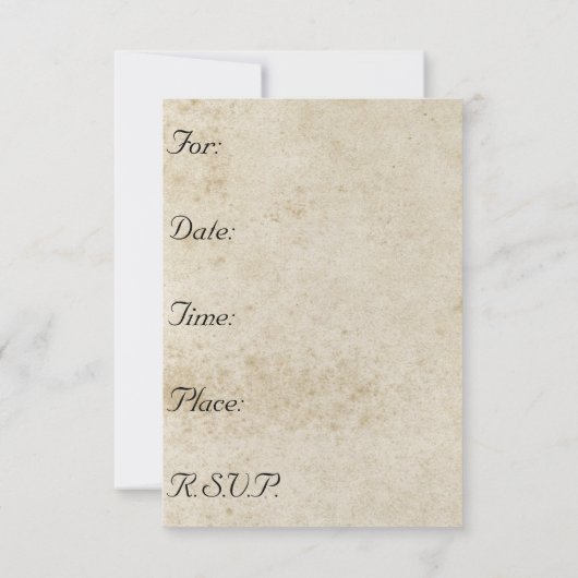 汚されたペーパー古い写真の誕生日 招待状 (裏面)