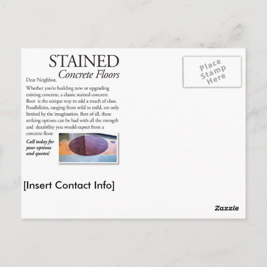 汚された具体的な郵便はがき ポストカード (裏面)