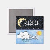 汚れきれいムーンサンマグネット マグネット (正面/裏面)