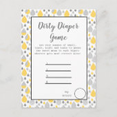 汚れたおむつのゲームのベビーシャワーのパーティー 案内ポストカード (正面)