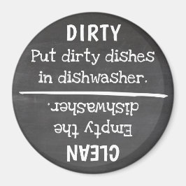 汚れたきれいなお皿が何かをする マグネット