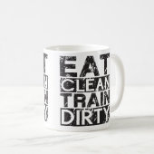 汚れたきれいな列車を食べて下さい コーヒーマグカップ (正面右)
