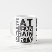 汚れたきれいな列車を食べて下さい コーヒーマグカップ (正面左)