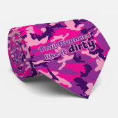 汚れたそれのようなランナーを-ピンクの迷彩柄引きずって下さい ネクタイ (ロール)