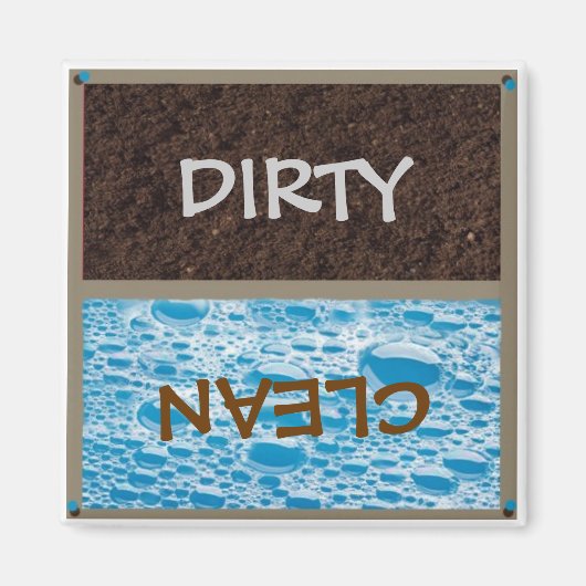 汚れたまたはクリーンな食器洗浄機マグネット マグネット (正面)