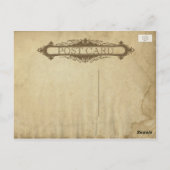 汚れたアンティークの染み付いた白紙 - 素朴なDIY ポストカード (裏面)