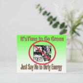 汚れたエネルギーはがきにノーと言え ポストカード (スタンド正面)