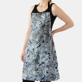 汚れたカーボン銀色の菌、非常に素朴なイメージ エプロン