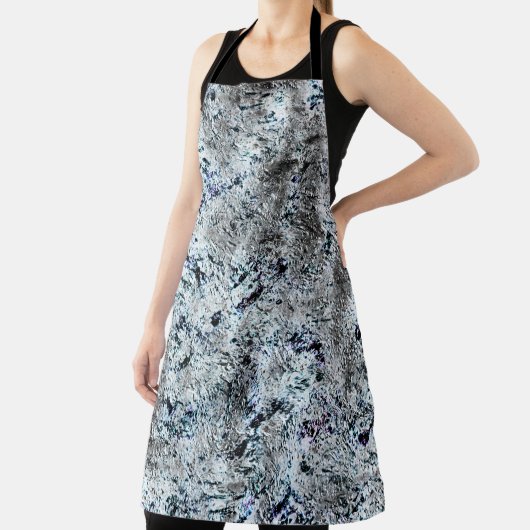 汚れたカーボン銀色の菌、非常に素朴なイメージ エプロン (インサイチュ)