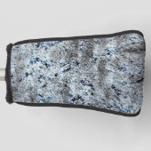 汚れたカーボン銀色の菌、非常に素朴なイメージ ゴルフヘッドカバー (正面)