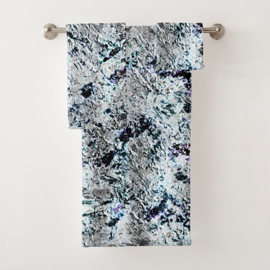 汚れたカーボン銀色の菌、非常に素朴なイメージ バスタオルセット (インサイチュ)