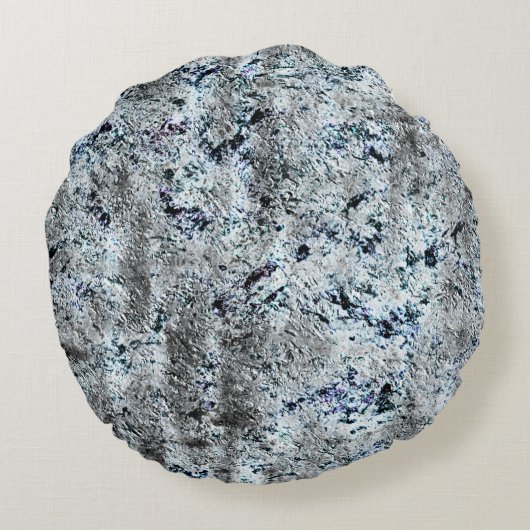 汚れたカーボン銀色の菌、非常に素朴なイメージ ラウンドクッション (裏面)