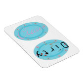 汚れたクリーンな青いプレート食洗機磁石 マグネット (右側)