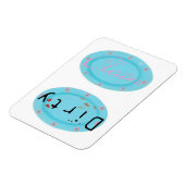 汚れたクリーンな青いプレート食洗機磁石 マグネット (左側)