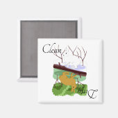 汚れたクリーン食洗機マグネットラビットハレバニー マグネット (正面/裏面)