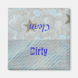 汚れたクリーン食洗機磁石 – 泡と星 マグネット