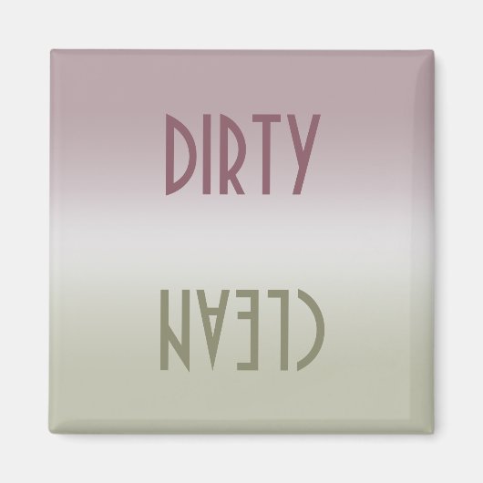 汚れたクリーン食洗機 マグネット (正面)