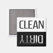 汚れたクリーン食洗機 |完全通知 マグネット (正面/裏面)