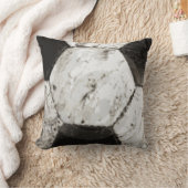 汚れたサッカーボールの質 クッション (ブランケット)