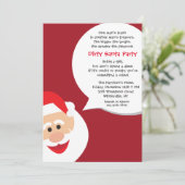汚れたサンタのクリスマスのパーティの招待状 招待状 (スタンド正面)