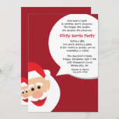 汚れたサンタのクリスマスのパーティの招待状 招待状 (正面/裏面)