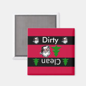 汚れたサンタのクリスマス食洗機磁石を清潔にする マグネット (正面/裏面)