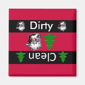 汚れたサンタのクリスマス食洗機磁石を清潔にする マグネット (正面)