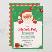 汚れたサンタ交換パーティーの招待状 招待状 (正面/裏面)