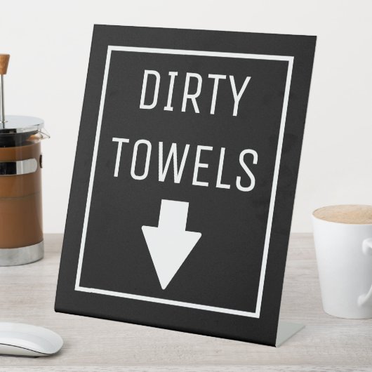 汚れたタオル 台座サイン (インサイチュ)