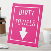 汚れたタオル 台座サイン (インサイチュ)