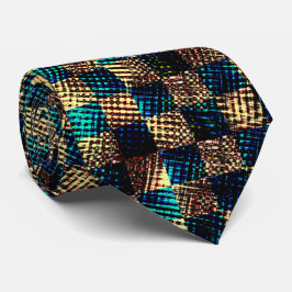 汚れたチェスとスクラッチ効果，青と黄色 ネクタイ