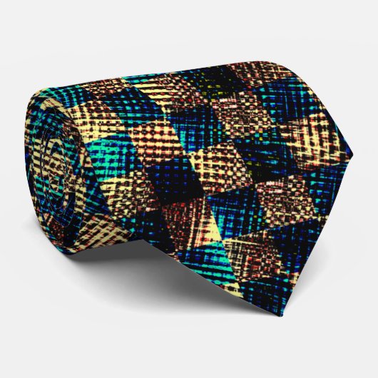 汚れたチェスとスクラッチ効果，青と黄色 ネクタイ (ロール)