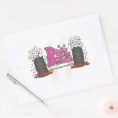 汚れたディバス 楕円形シール (封筒)