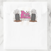 汚れたディバス 楕円形シール (バッグ)